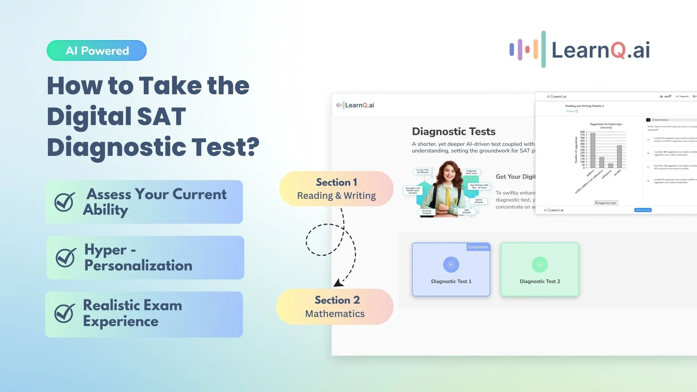 How to Take the Diagnostic Test with LearnQ.ai: Guide to SAT Success.